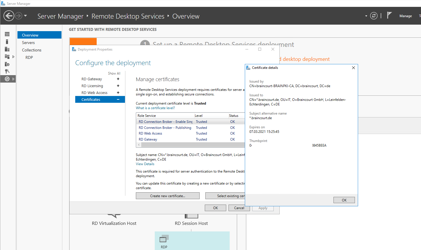 server 2016 remote desktop services retain session id