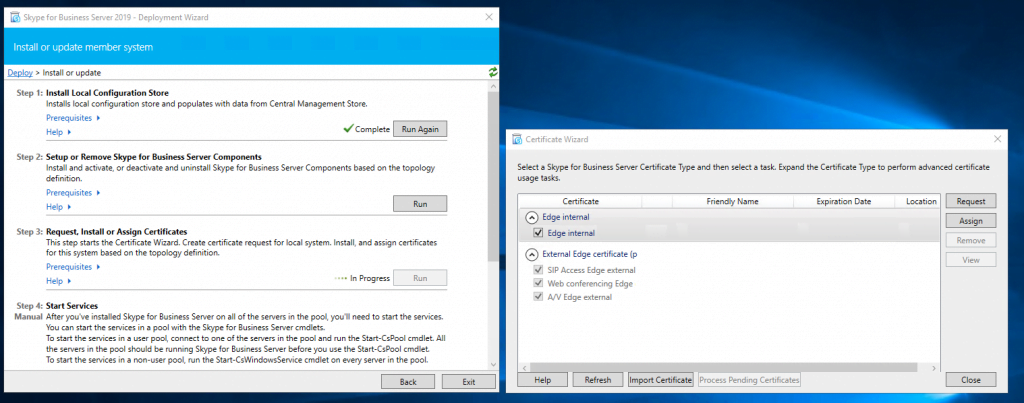 install skype for business certificate