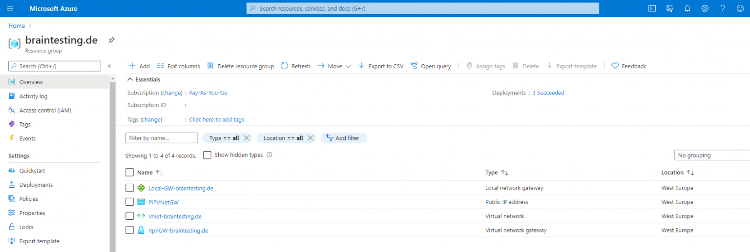 IPSec policy-based S2S VPN Tunnel between pfSense and an Azure VNet ...