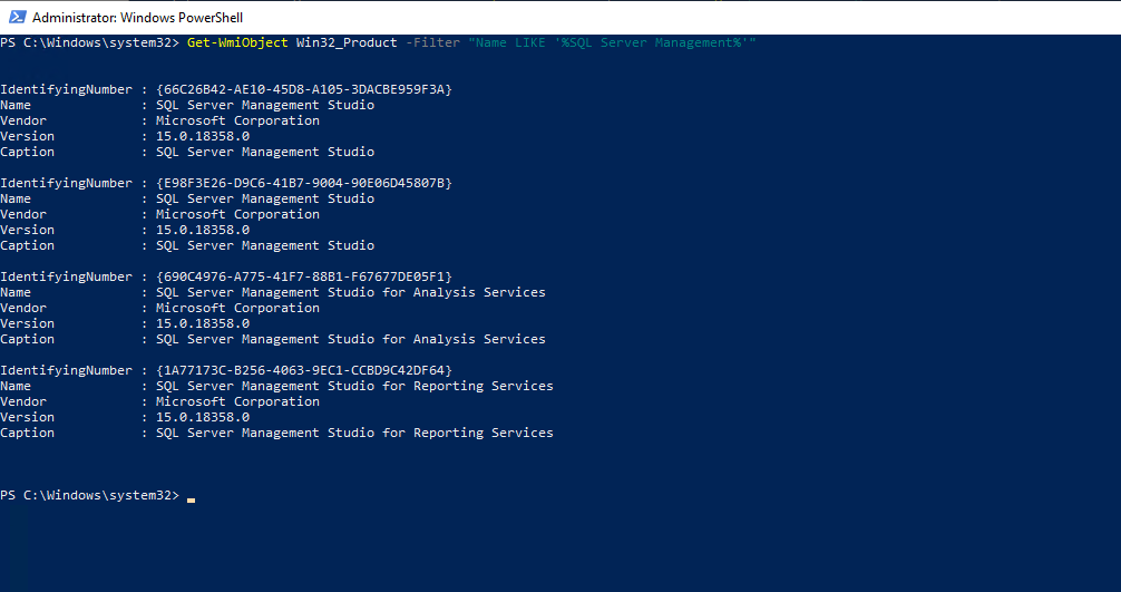 powershell uninstall program