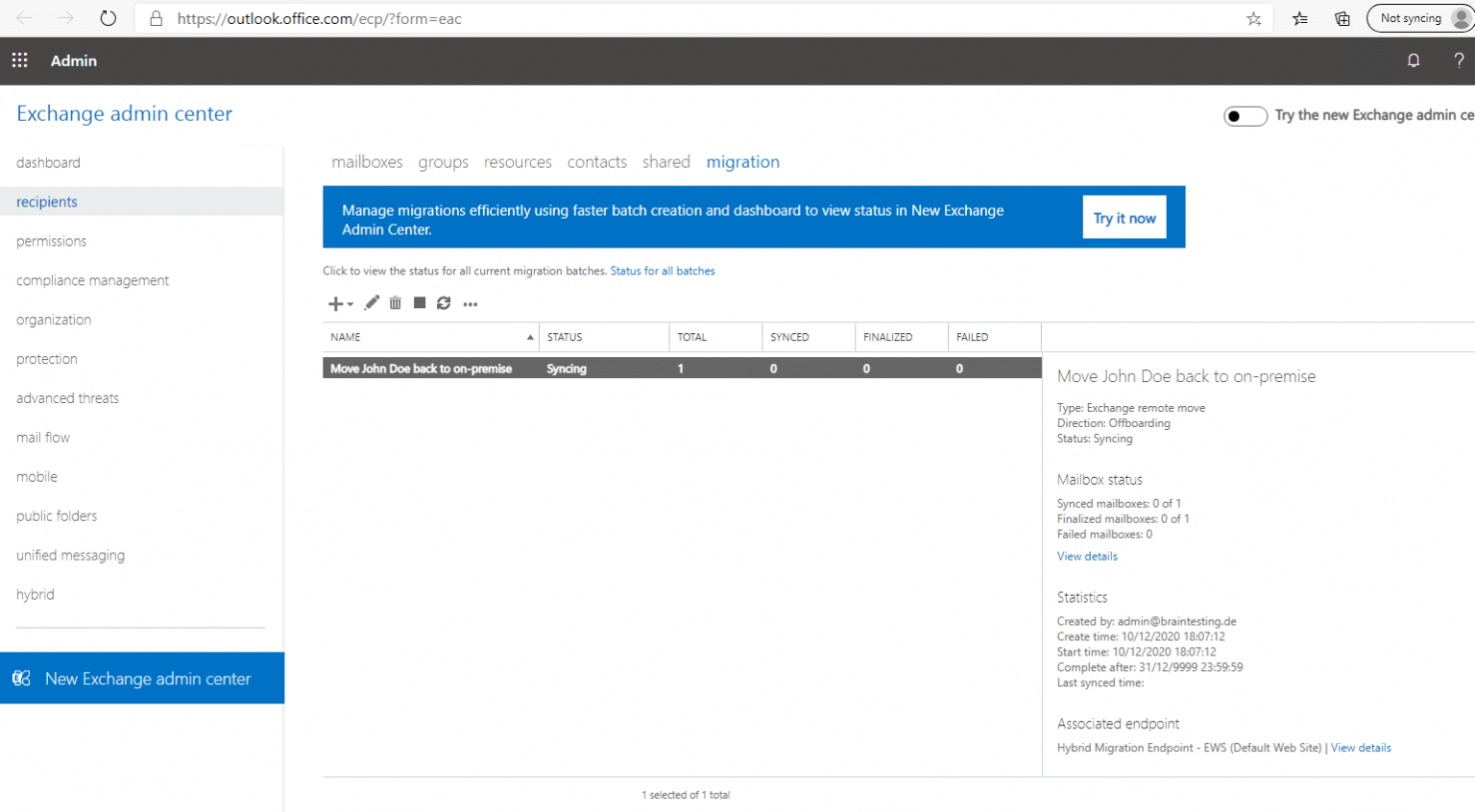 Migration from onPremise to Office 365 Step by Step Part 3 Move