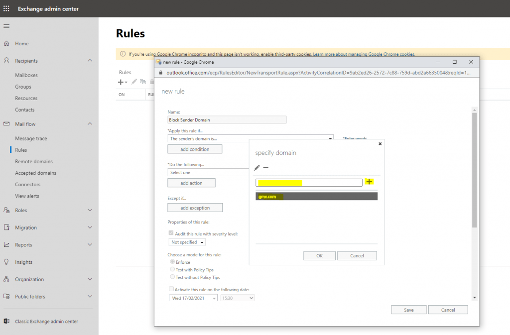 remove domain from office 365