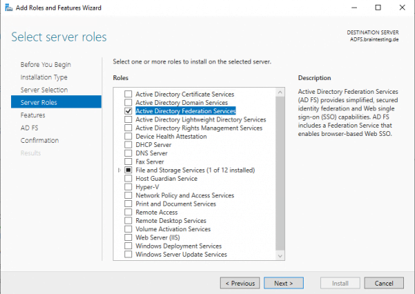 Set up Active Directory Federation Services (AD FS 5.0) – Internal ADFS ...