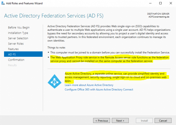 Set up Active Directory Federation Services (AD FS 5.0) – Internal ADFS ...
