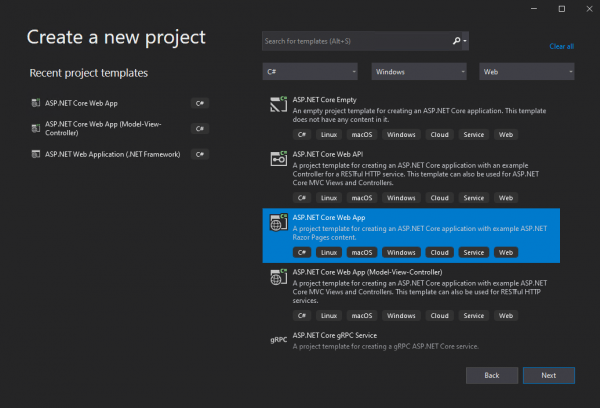 Create an ASP.NET Core Web App using Azure AD Authentication ...