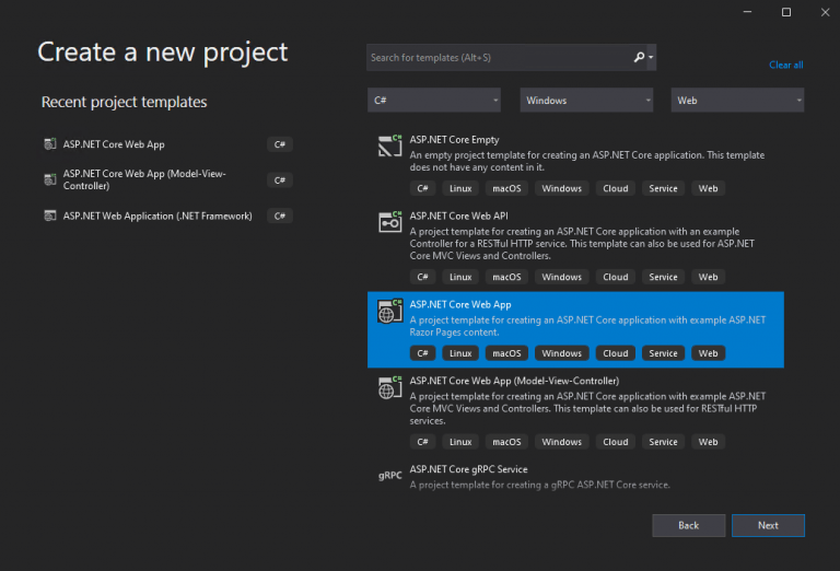 Create an ASP.NET Core Web App using Azure AD Authentication ...