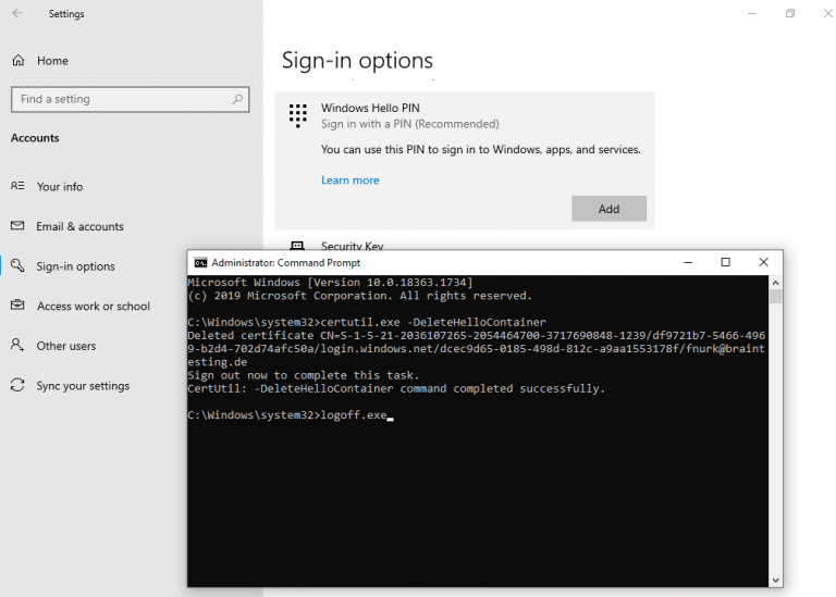 Set up Windows Hello for Business Hybrid Azure AD joined Devices ...