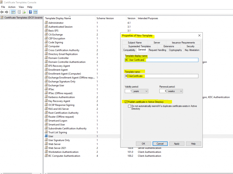 Configure Certificate Auto-enrollment - .matrixpost.net