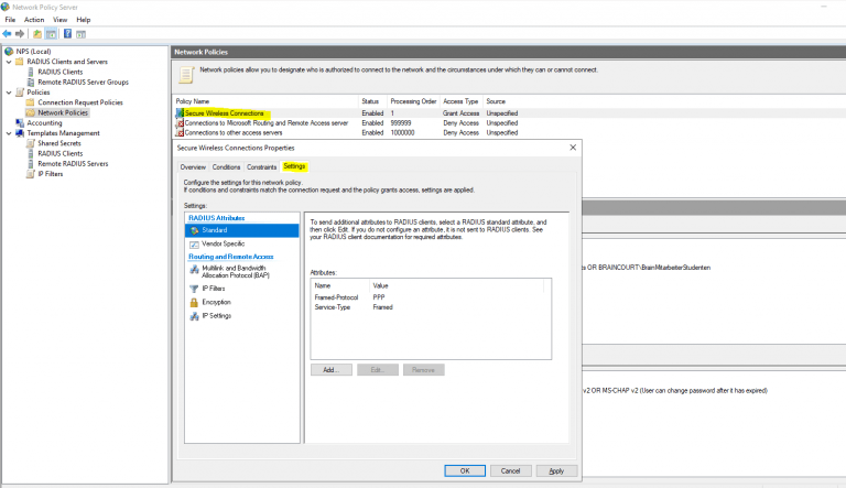 Set up a RADIUS Server on Windows Server 2019 for 802.1X Wireless ...