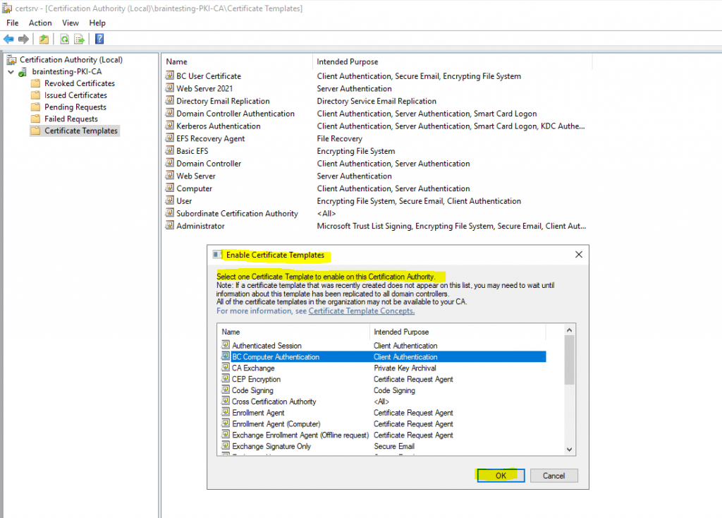 Configure certificate auto enrollment matrixpost net