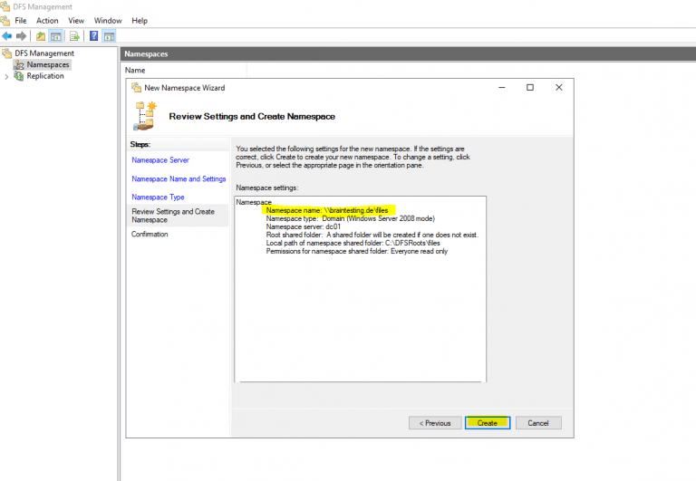 DFS Domain-based Namespace Folders are missing after replacing Domain ...