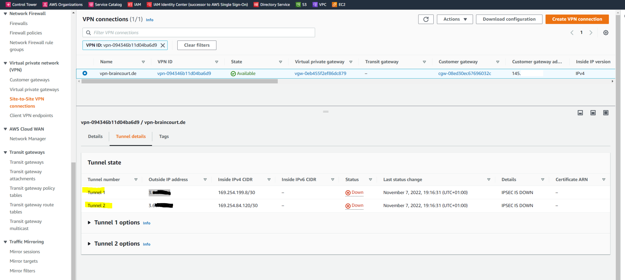 Set up IPSec route-based S2S VPN between pfSense and AWS VPC ...