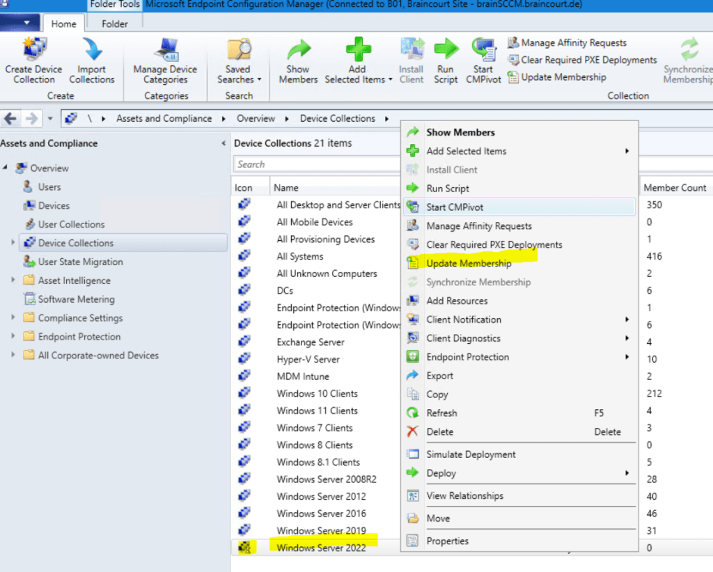 Create A New Device Collection In System Center Configuration Manger ...