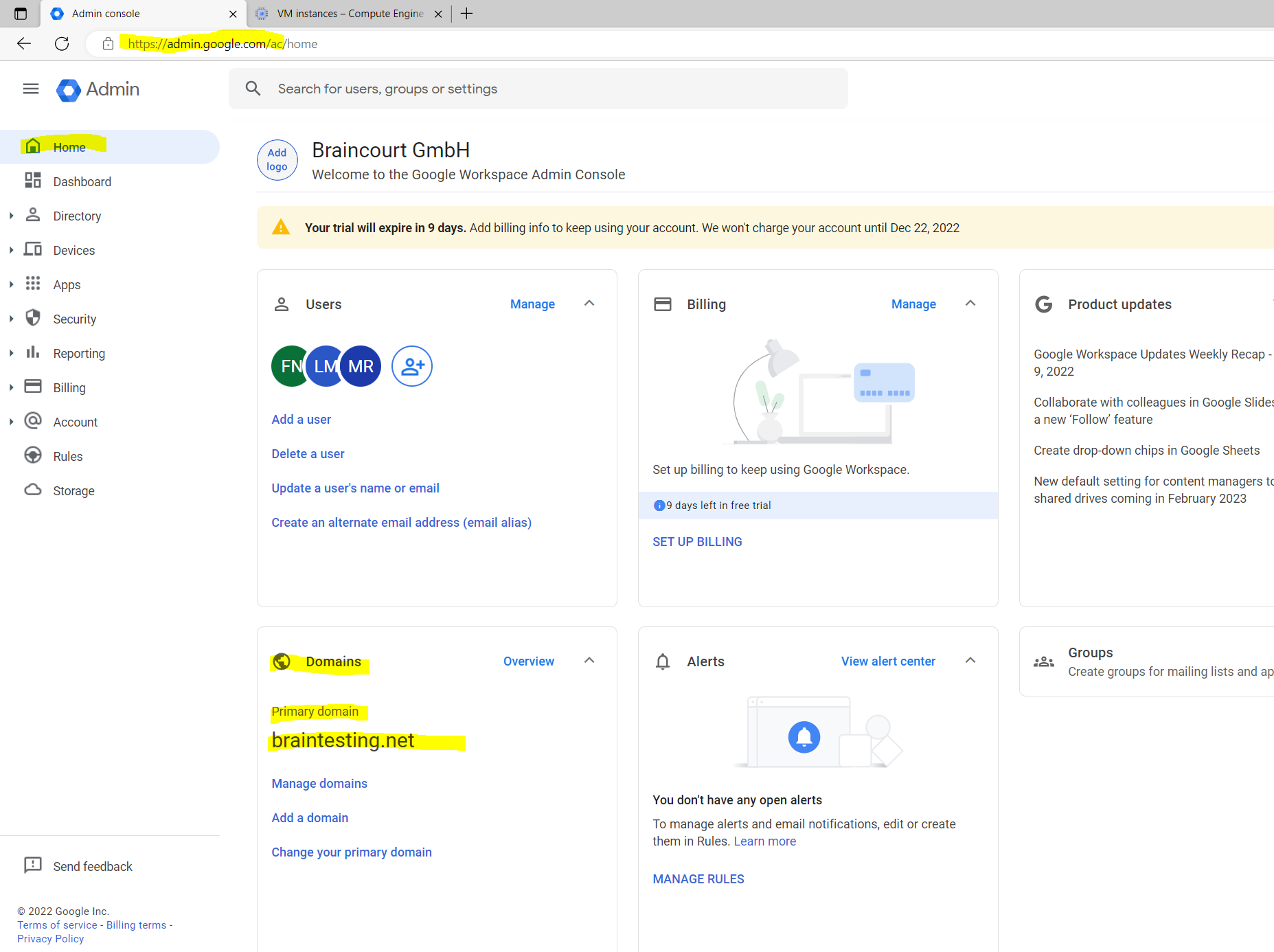 Set up Google Cloud Directory Sync