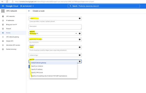 Google Cloud VPC Routing - .matrixpost.net