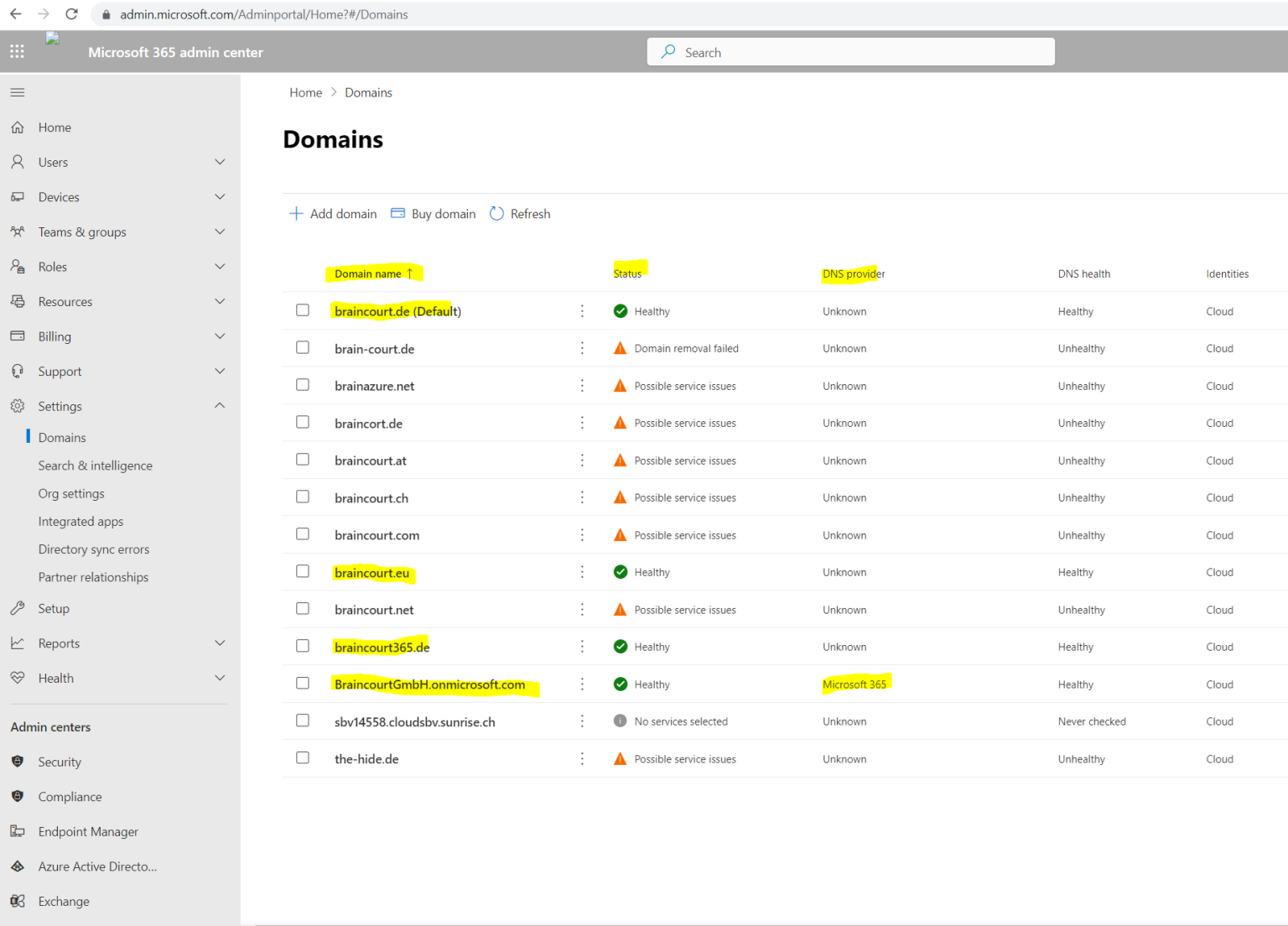 Configuring federated sharing (free/busy calendar information) between