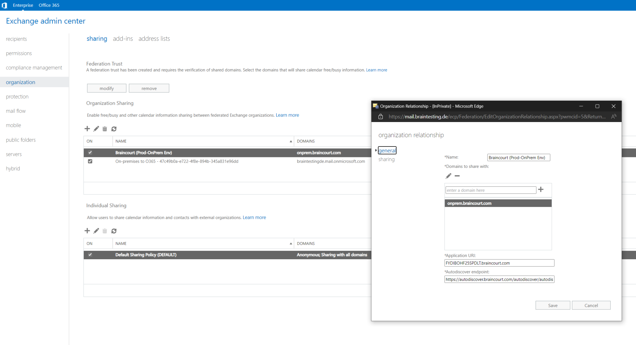 Configure Free/Busy Cross Request (Exchange Online and Exchange on ...