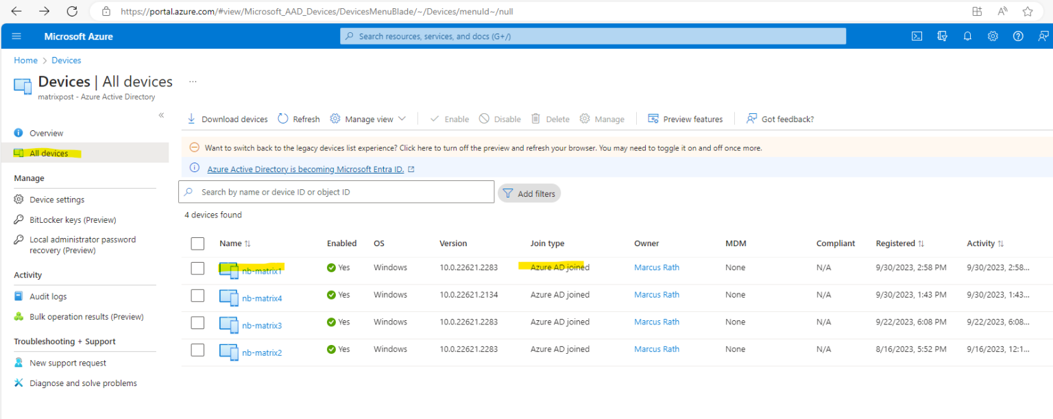 Change Display Name in Azure for Azure AD joined Computers ...
