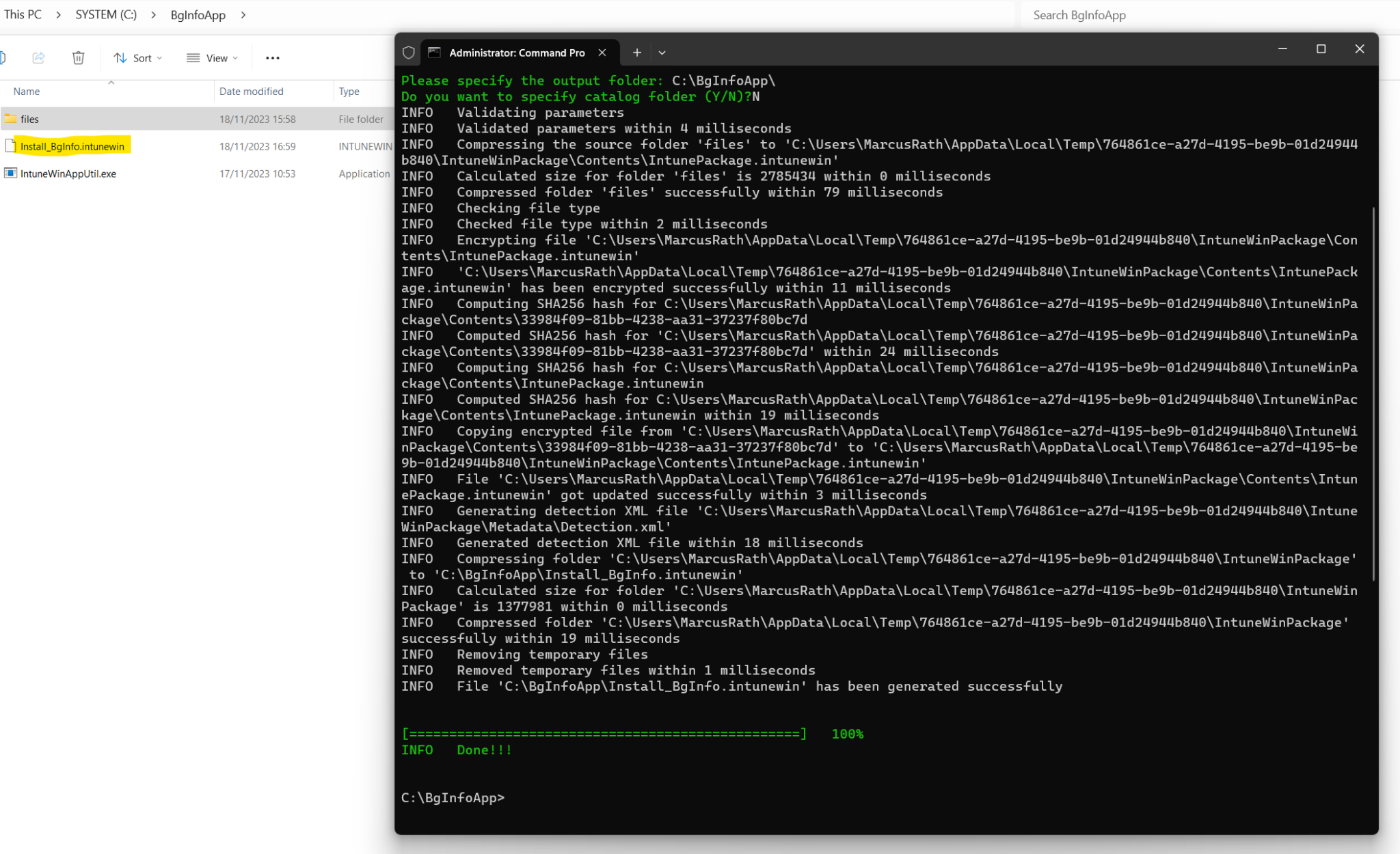 Set up and deploy BgInfo from Sysinternals by using Microsoft Intune