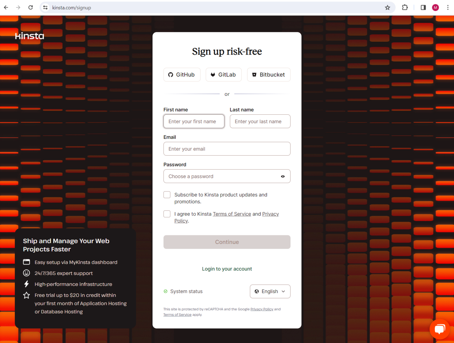 Set up a new WordPress Site at Kinsta - .matrixpost.net