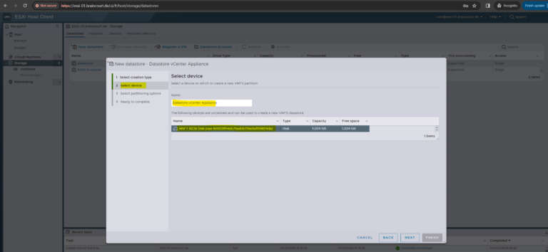 Set Up iSCSI Virtual Disks as Shared Storage for an ESXi Host Cluster ...