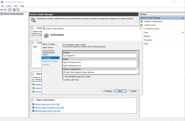 How to Set up a Microsoft HyperV Cluster