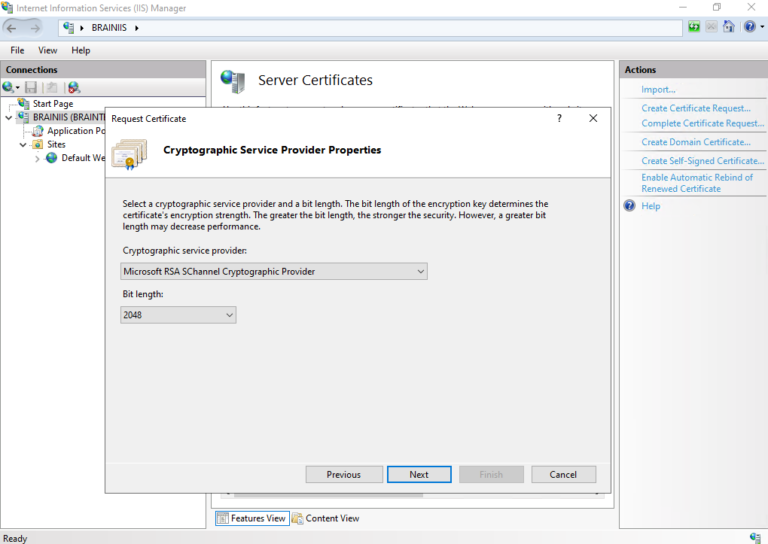 Cryptographic Service Starting Set up a 2-tier PKI in Active Directory Certificate Services (AD CS ...
