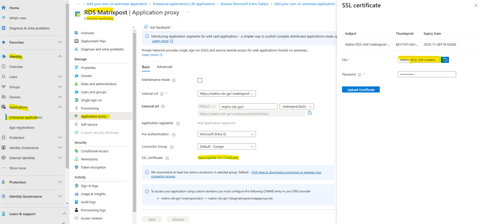 Set up Microsoft Entra Application Proxy to publish Remote Desktop (RDS ...