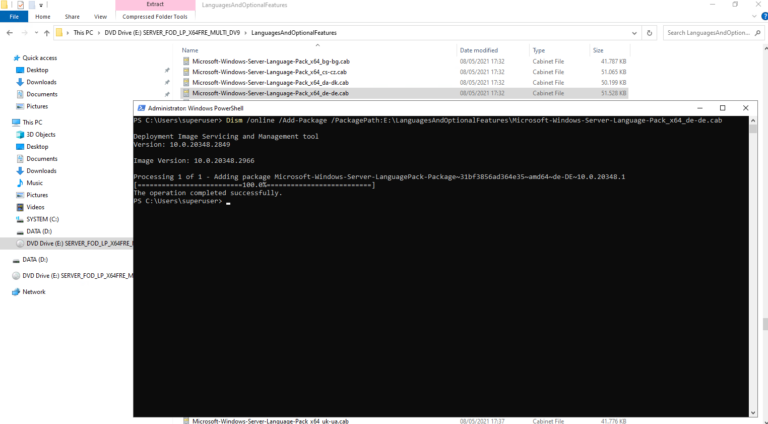 Adding Windows Display Language for Windows Server without Internet ...