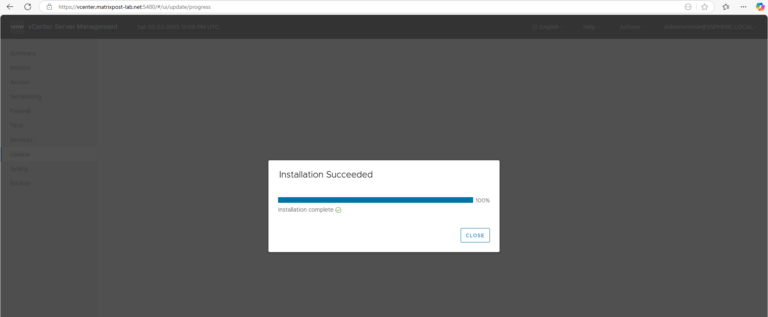 How to update/upgrade vCenter Server (VCSA) by using the vCenter Server ...