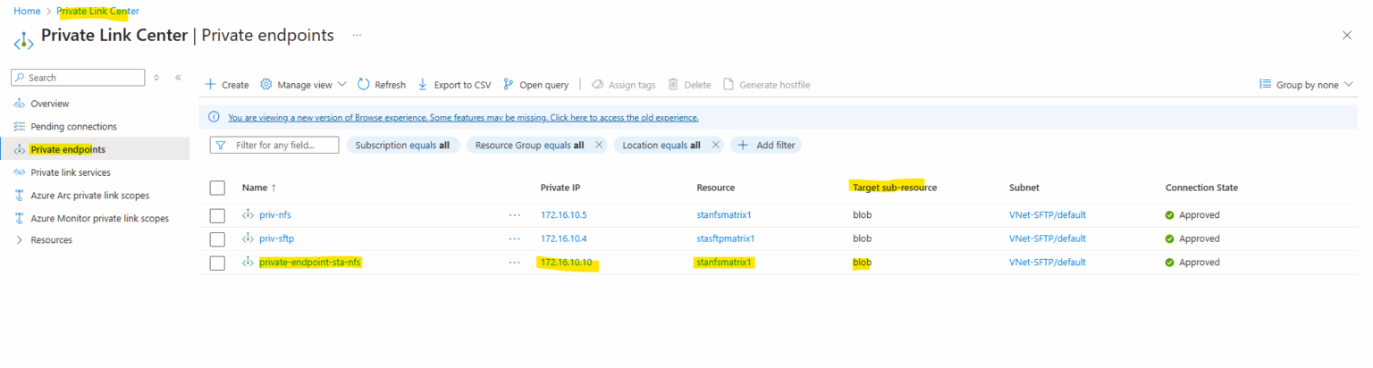 Set up an Azure Storage Account and Blob Storage for NFS Access by ...