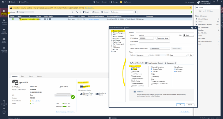 Step-by-Step Guide: Setting Up Check Point GAiA as Security Gateway ...