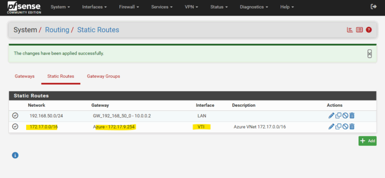Step-by-Step Guide: Setting up Route Based S2S VPN between Azure and on ...