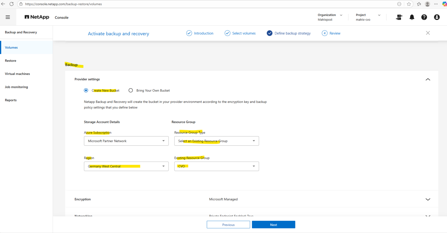 Netapp Backup Interface Deploying NetApp Cloud Volumes ONTAP (CVO) in Azure using NetApp ...